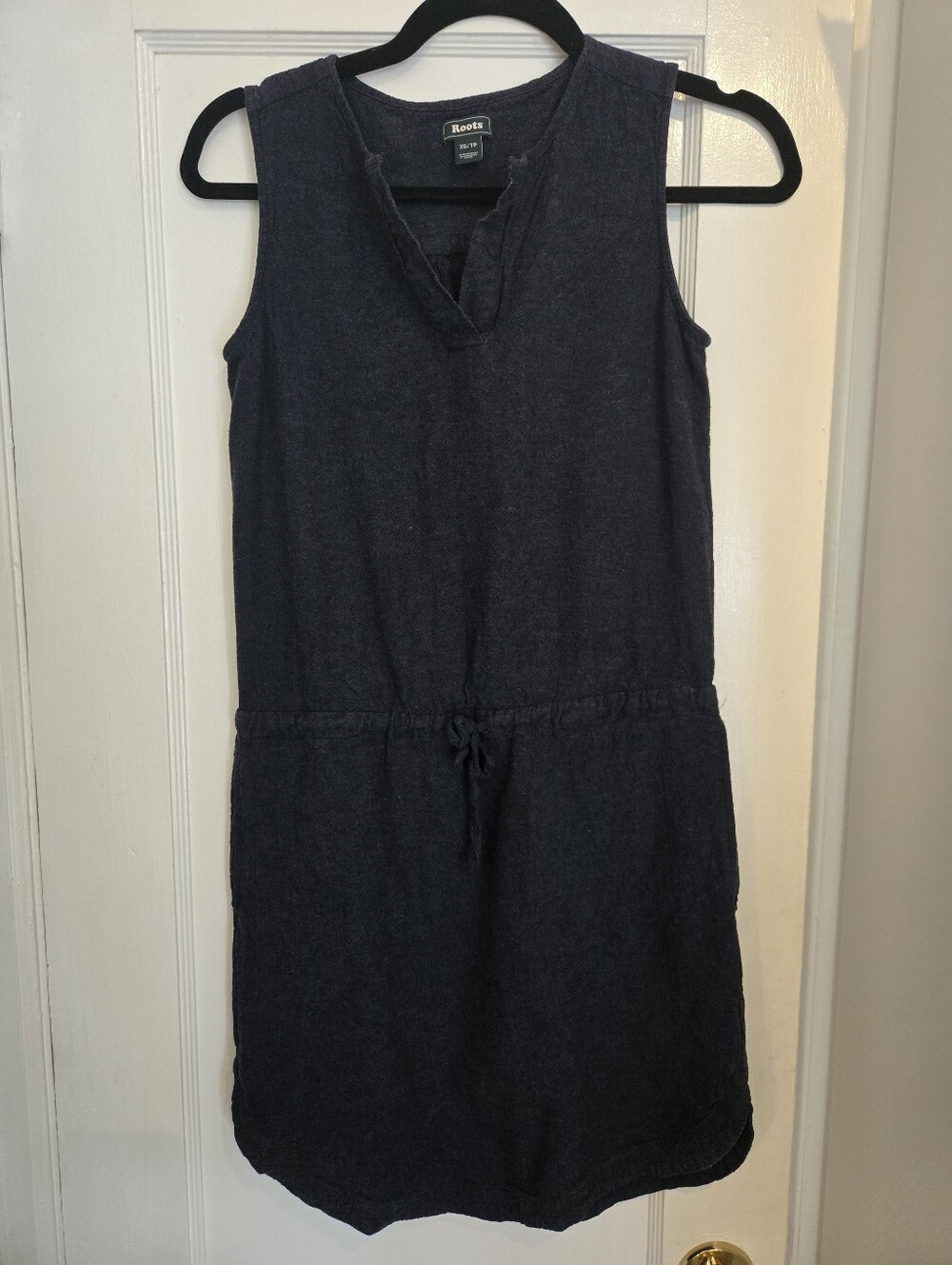 Roots Navy Linen-blend Dress
